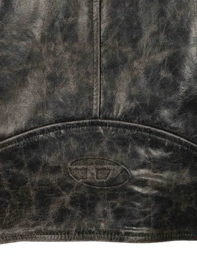 Diesel Biker Jacket In Grey