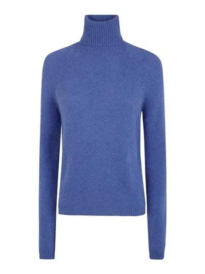 Base Turtle Neck Sweater In Blue