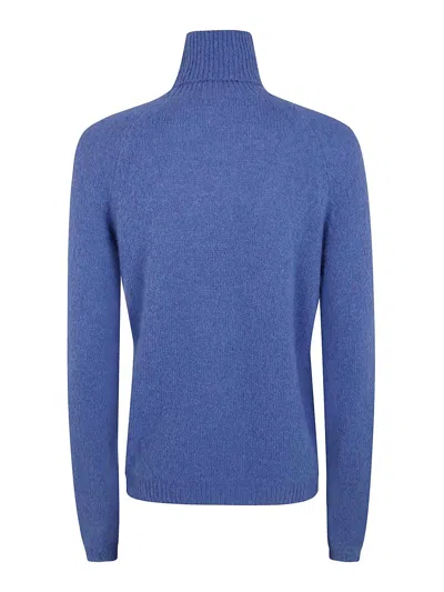 Base Turtle Neck Sweater In Blue