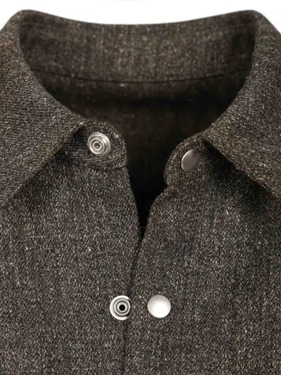 Rick Owens Webbing-strap Wool-blend Jacket In Grey