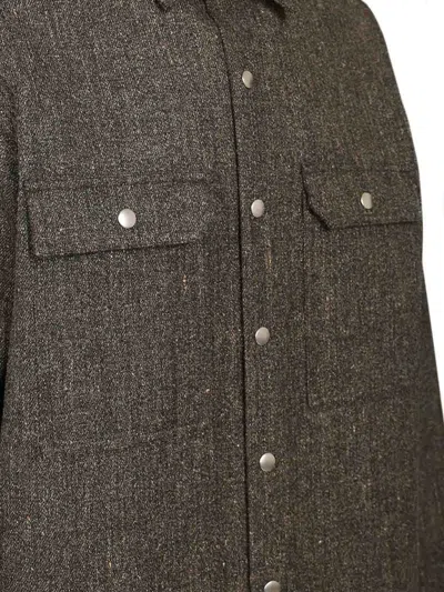 Rick Owens Webbing-strap Wool-blend Jacket In Grey