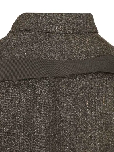 Rick Owens Webbing-strap Wool-blend Jacket In Grey