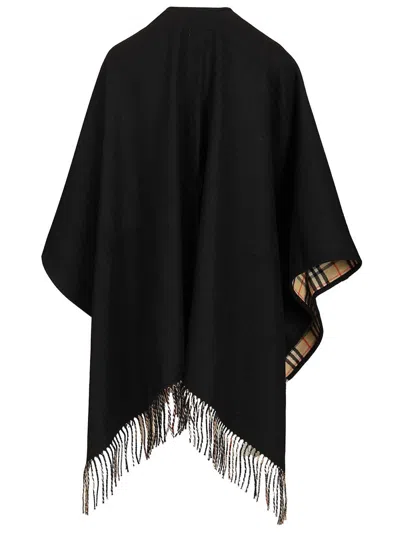 Burberry Reversible Cape In Black