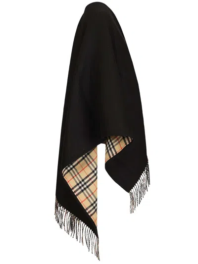 Burberry Reversible Cape In Black
