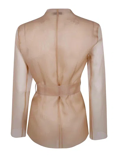 Antonelli Firenze Beige Wool Blend Jacket In Nude & Neutrals