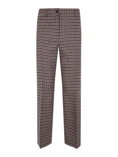 Seventy Houndstooth-pattern Tailored Trousers In Brown