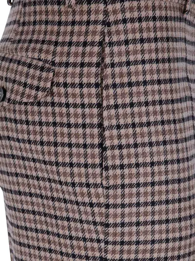 Seventy Houndstooth-pattern Tailored Trousers In Brown