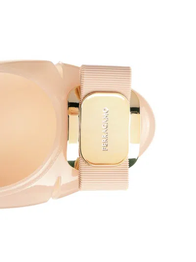 Ferragamo New Vara Jelly Ballet Flat In Neutral
