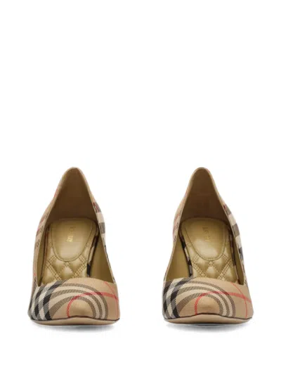 Burberry Check-pattern Pumps In Brown
