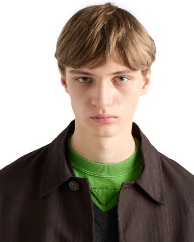 Prada Cotton T-shirt In Green