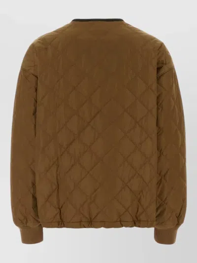 Prada Parka Coat In Brown