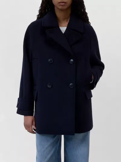 Closed Wool Double-breasted Peacoat