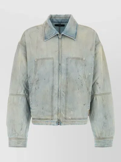 Amiri Denim Work Jacket In Blue