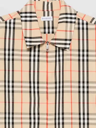 Burberry Check-pattern Zip-fastening Overshirt In Multi