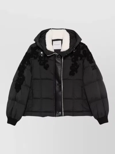 Ermanno Firenze Floral-applique Hooded Coat