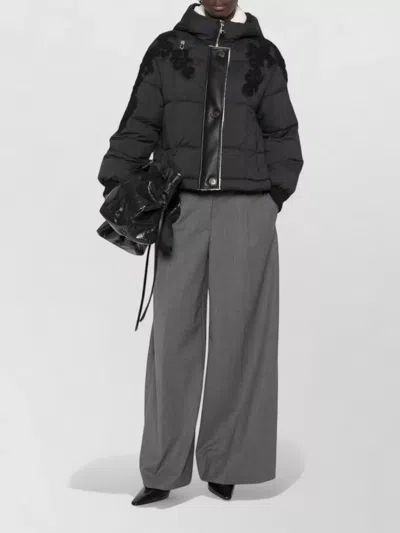 Ermanno Firenze Floral-applique Hooded Coat