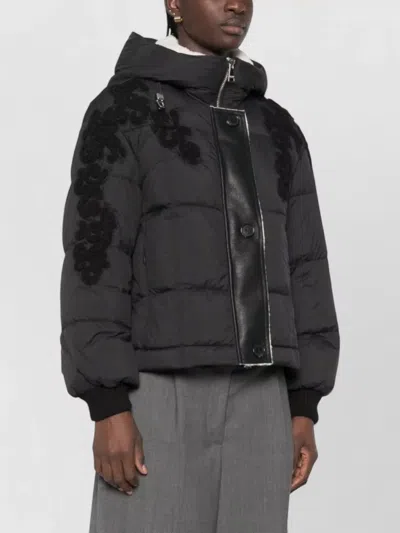 Ermanno Firenze Floral-applique Hooded Coat