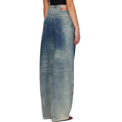 Diesel High-rise Wide Barrel Jeans In Blue
