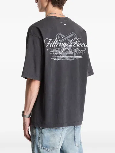 Filling Pieces Logo-print Boxy T-shirt In Black