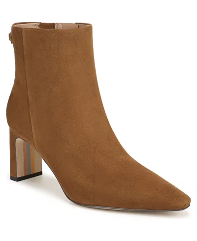 Sam Edelman Saige Bootie In Warm Nutmeg Suede