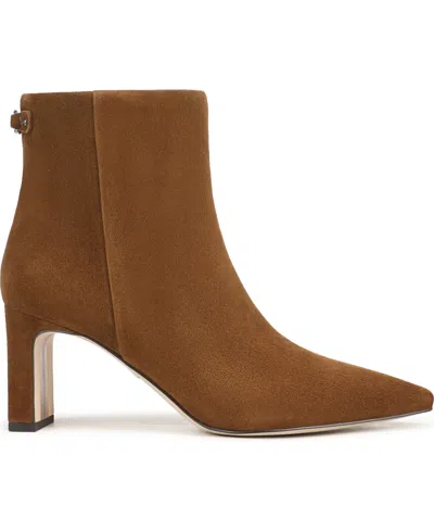 Sam Edelman Saige Bootie In Warm Nutmeg Suede