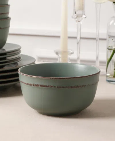Earth & Clay Hazel 12pc Stoneware Dinnerware Set In Blue