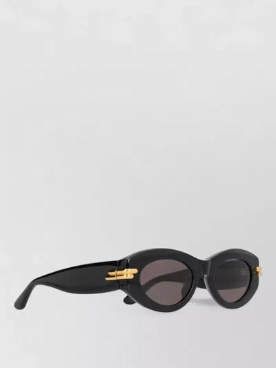 Bottega Veneta Mitre Rectangular Sunglasses In Black