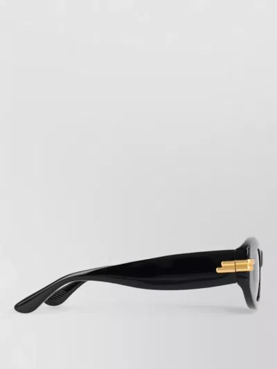 Bottega Veneta Mitre Rectangular Sunglasses In Black