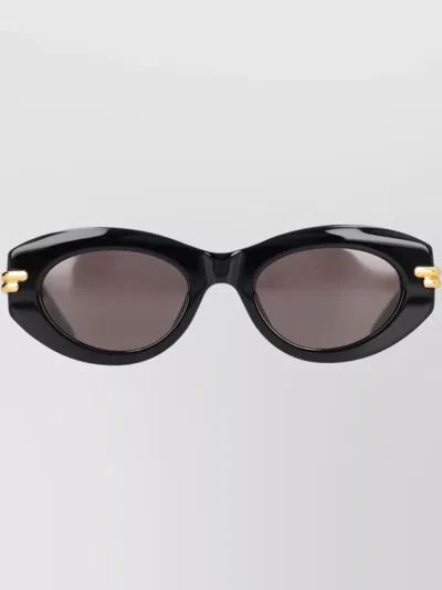 Bottega Veneta Mitre Rectangular Sunglasses In Black