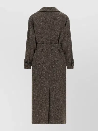 Kiton Chevron Wool Coat