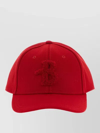 Ballantyne Baseball Cap With Monogram Patch In Red