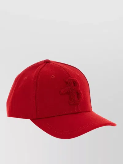 Ballantyne Baseball Cap With Monogram Patch In Red