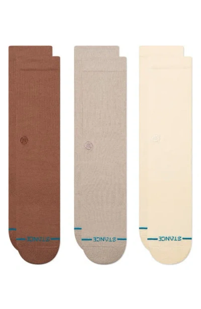 Stance Icon Assorted 3-pack Crew Socks In Multi