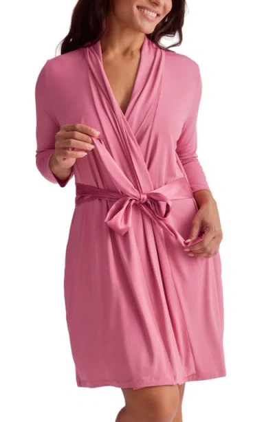 Fleur't Iconic Short Robe In Pink