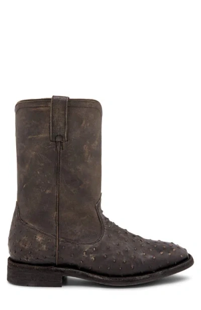 Frye Weston Roper Leather Boot In Brown