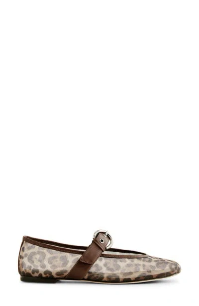 Reformation Bethany Ballet Flat In Leopard Mesh