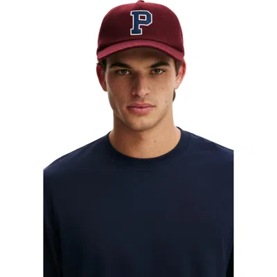 Cotton On 5 Panel Hat In Burgundy