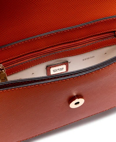 Guess Danielle Flap Small Shoulder Handbag In Ginger