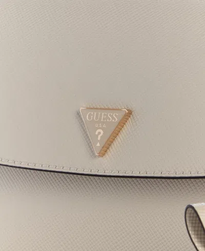 Guess Danielle Flap Small Shoulder Handbag In Bone