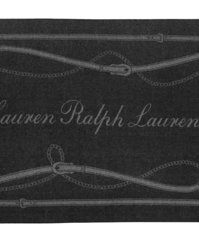 Ralph Lauren Baby Cable Knit Wrap In Black,charcaoal