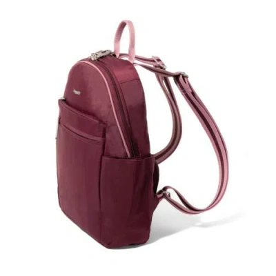 Baggallini Securtex Anti-theft Vacation Backpack In Burgundy