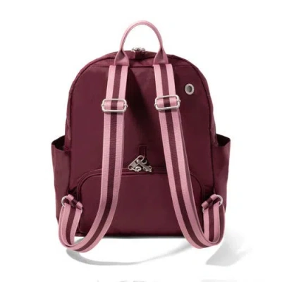 Baggallini Securtex Anti-theft Vacation Backpack In Burgundy