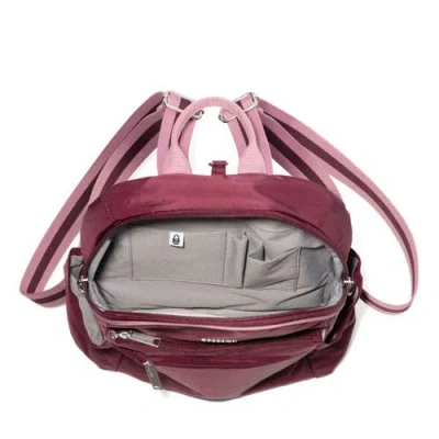 Baggallini Securtex Anti-theft Vacation Backpack In Burgundy
