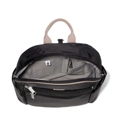Baggallini Securtex Anti-theft Vacation Backpack In Black