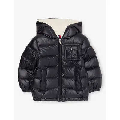 Moncler Long-sleeved Down Jacket In Black