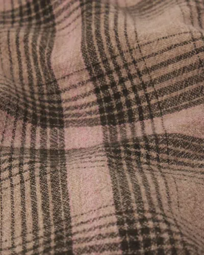 Frame Plaid Wool Blend Button-up Overshirt In Multi
