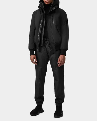 Mackage Black Down Dixon 2-in-1 Bomber Jacket In Black