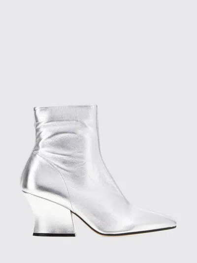 Jil Sander Metallic Leather Block-heel Boot In Multi