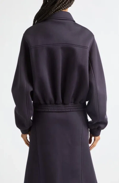 Plan C Viscose Knit Zip Jacket In Black