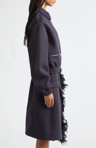 Plan C Viscose Knit Zip Jacket In Black